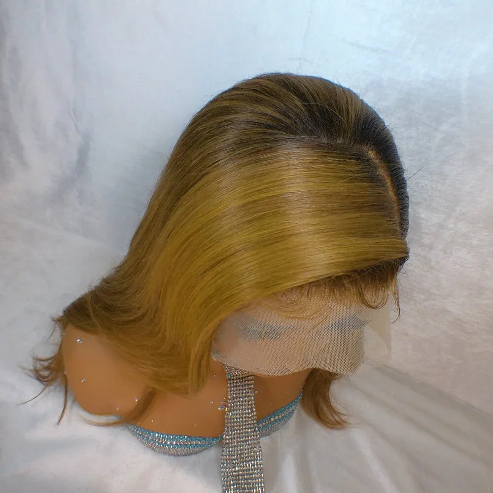 ✨18 Inch Human Tigers Eye Dimensional Lace Wig With Large Parting Area ✨ - Picture 10 of 16